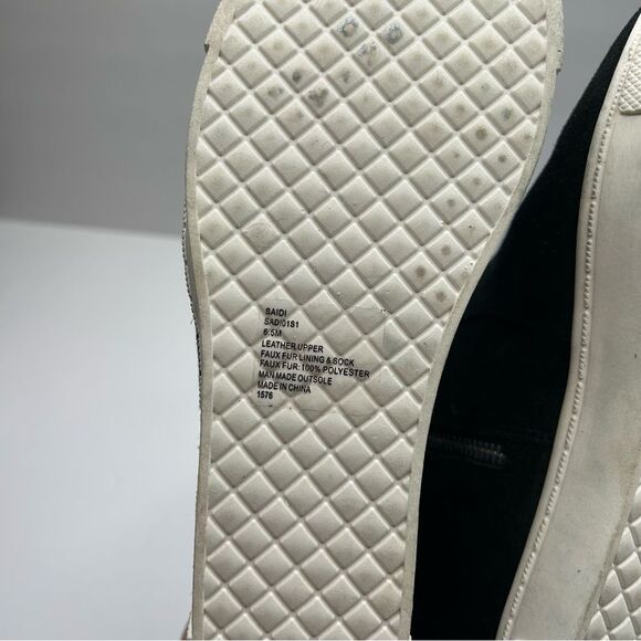 Steve Madden Hidden Wedge Saidi Black Suede Sneakers Shoes 6.5 - Picture 6 of 8